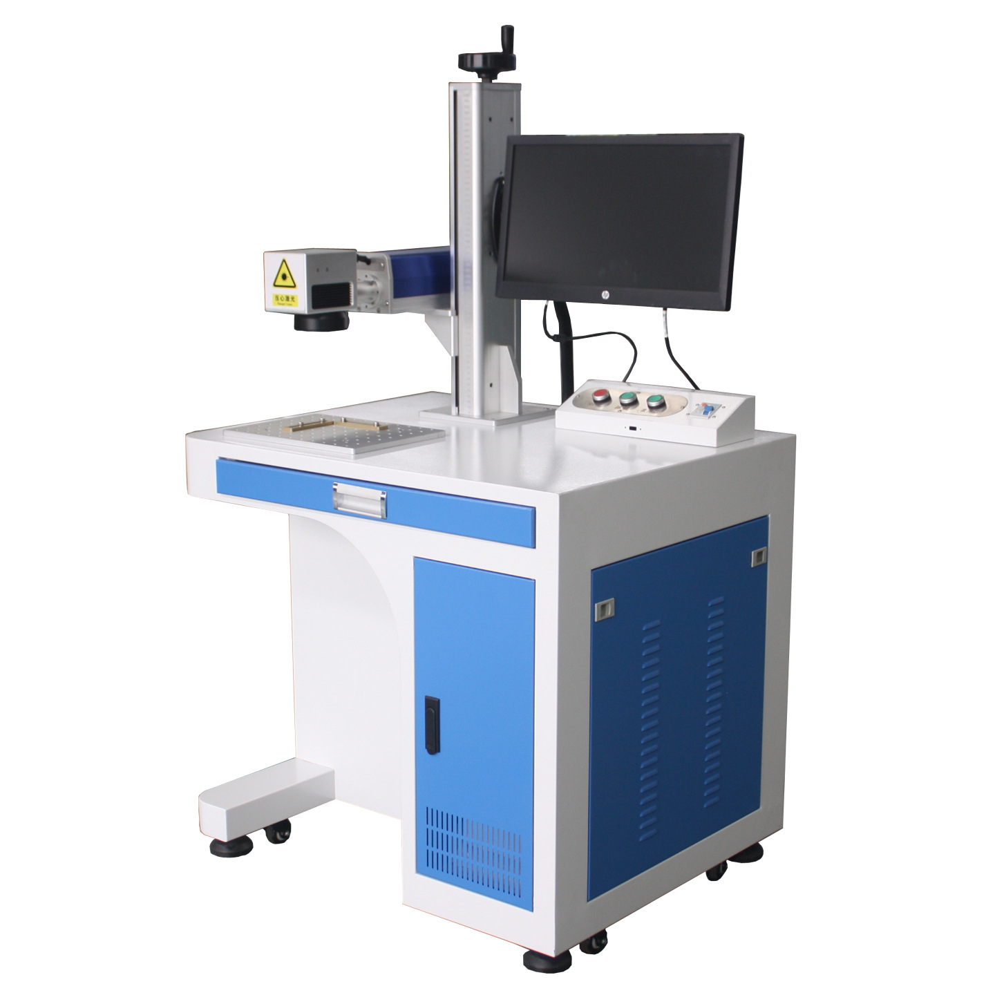 桌面式20w金属标签铭牌光纤激光打标机