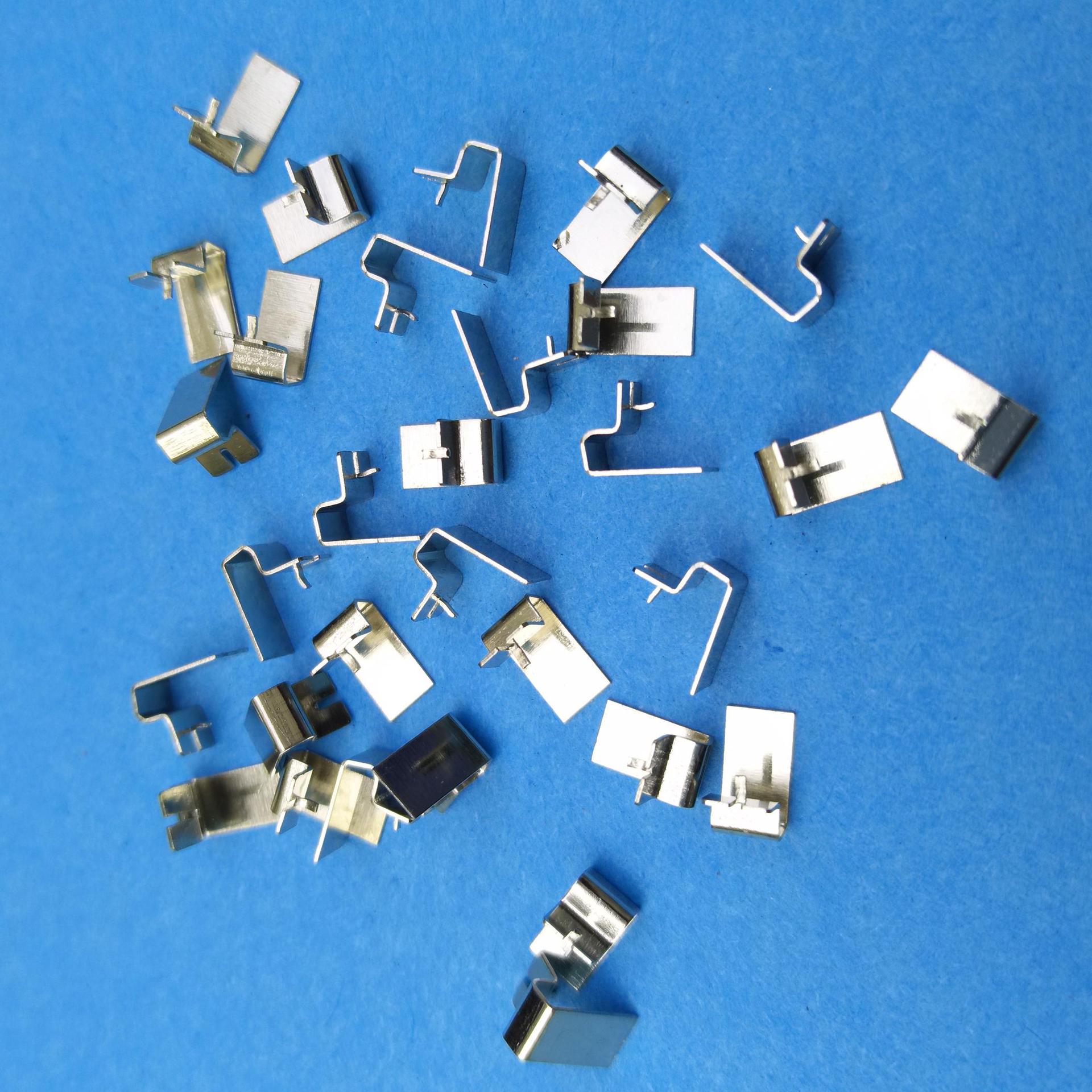 厂家直销电池接触弹片五金冲压件不锈钢端子镍氢电池锂电电池壳