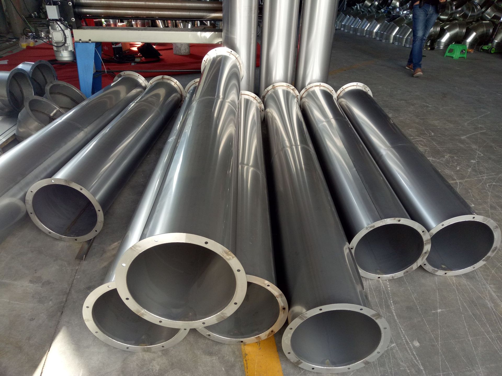 不锈钢焊接滚圆风管 除尘风管 直缝焊管 304环保风管 排烟管