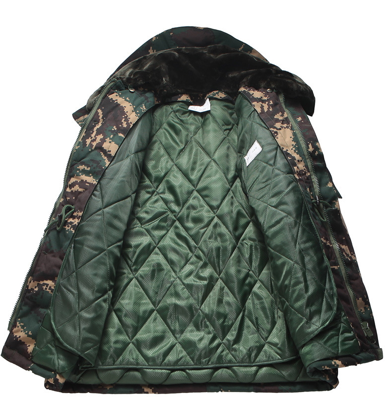 批发冬季正品虎斑猎人消防员迷彩大衣防雨防寒服户外迷彩大衣男女