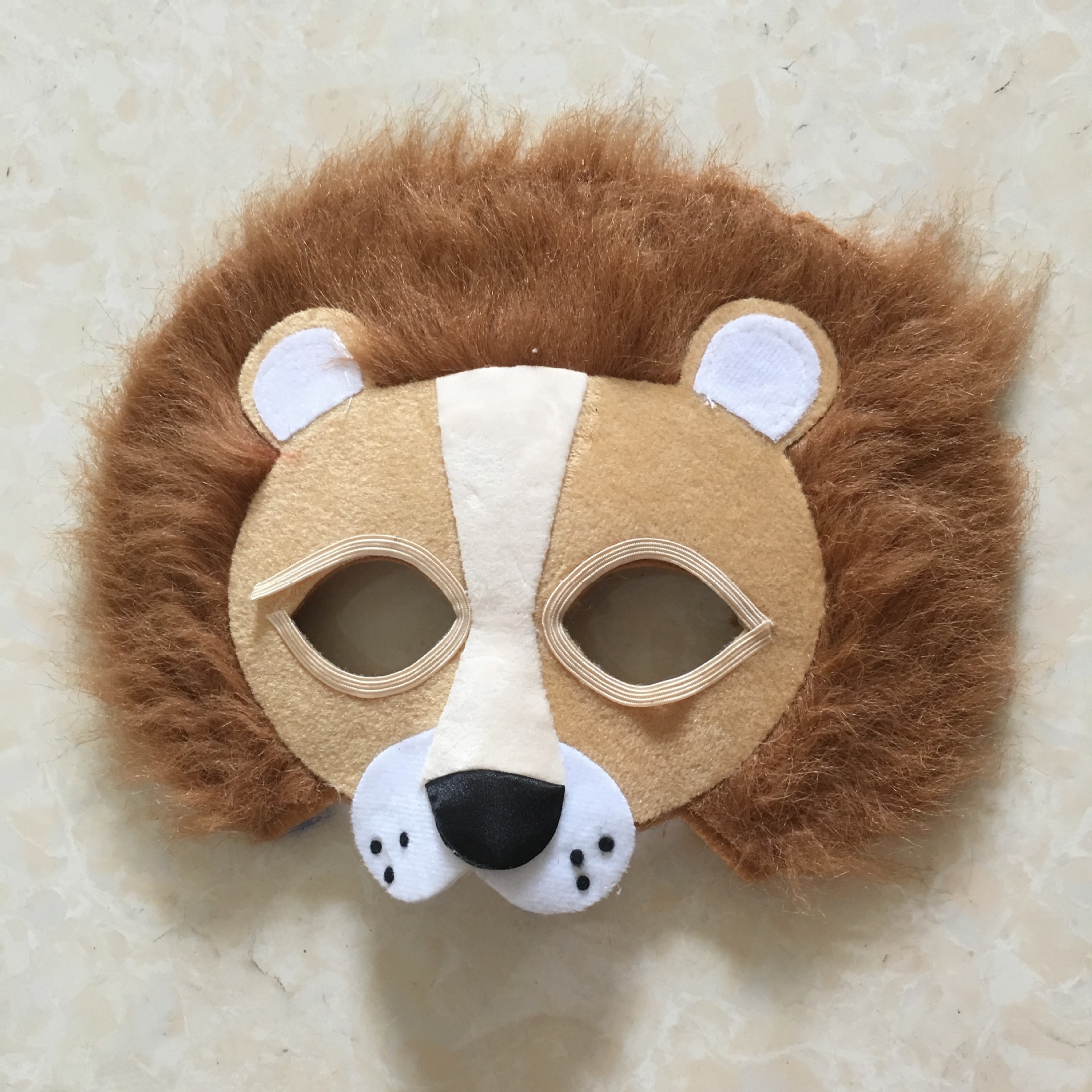 工厂直销 尺寸可订制 可爱狮子毛绒面具