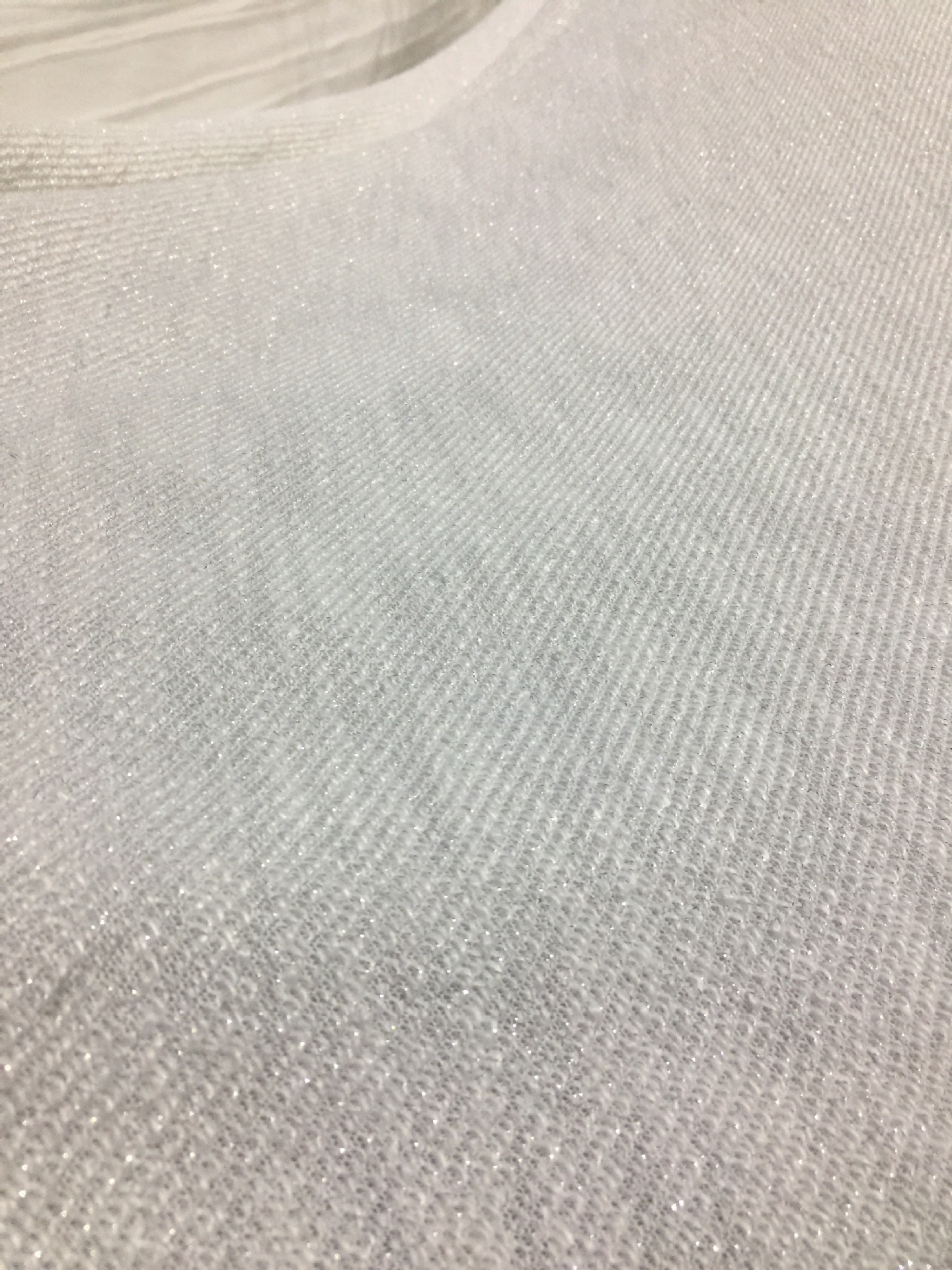 银线竹节卫衣布漂白色现货发售适合各种时尚女装