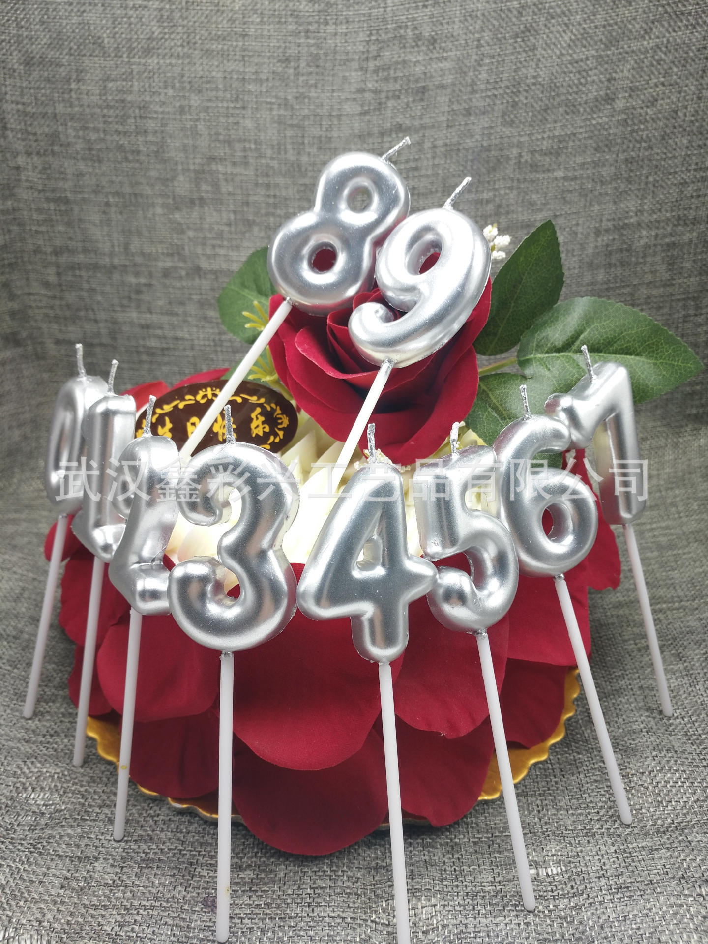 供应金色数字蜡烛 银色数字蜡烛 生日蛋糕数字蜡烛 派对礼品蜡烛
