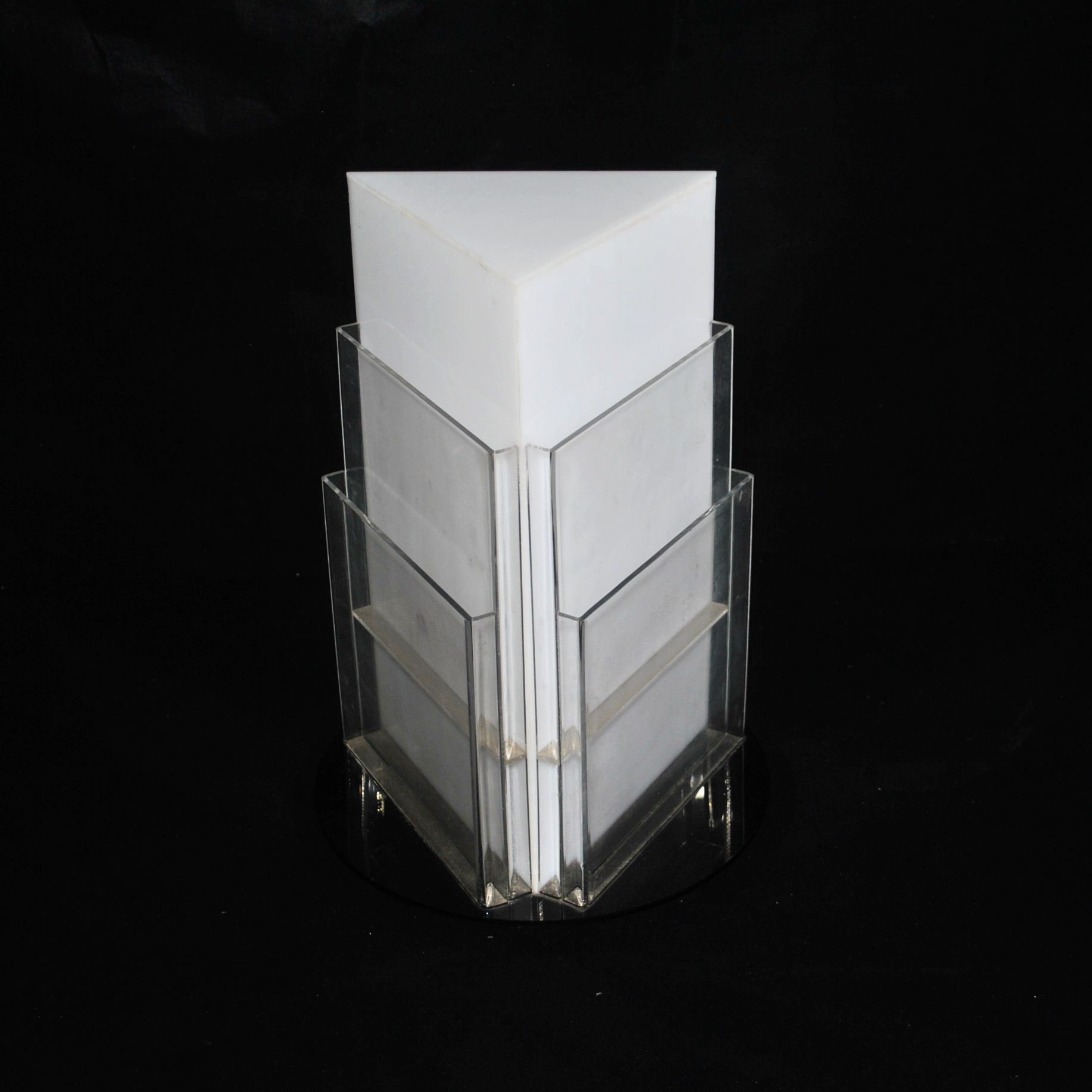 厂家定制批发亚克力三面旋转资料杂志报刊展示架办公资料陈列架