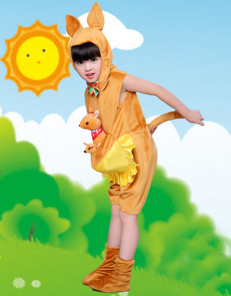 动物衣服儿童小袋鼠表演服小荷风采鼠你快乐幼儿舞蹈演出服装卡通