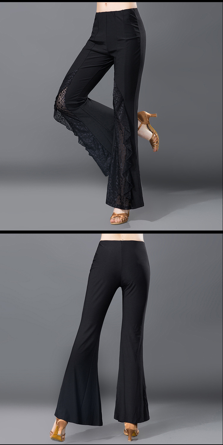 舞曌拉丁舞裤女成年舞蹈裤新款吉特巴水兵舞表演裤子女士跳舞裤