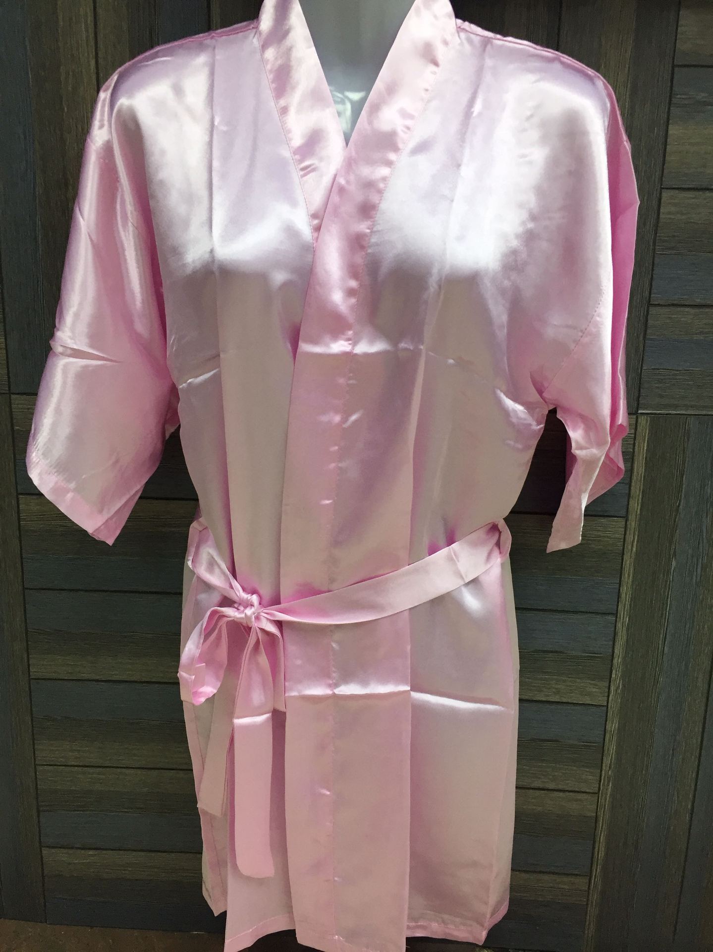 纯色仿真丝睡袍女和服浴袍丝绸春夏家居服日式浴衣短开袍