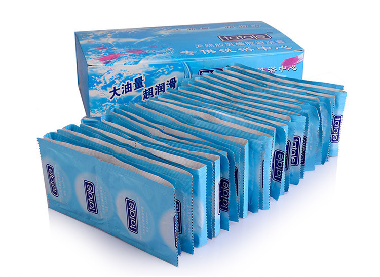 批发酒店用品太太乐避孕套100只装大油量超润滑方包正品安全套