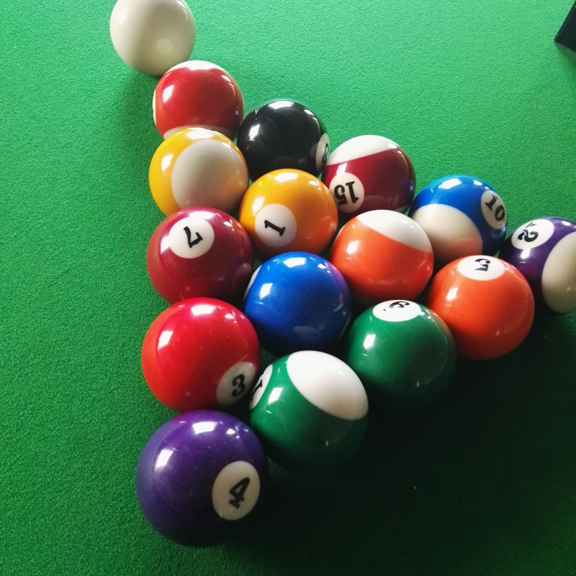 批发零售国际标准尺寸57mm美式黑八台球子花式台球