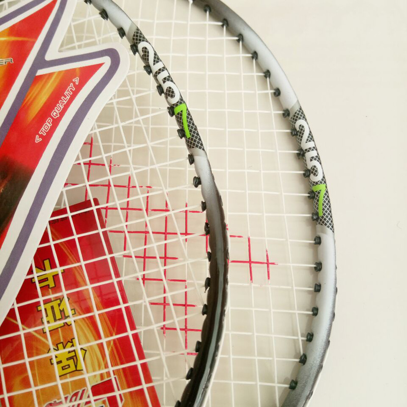 厂家批发 力豹铁合金全一体拍 减震手柄t型头 学生训练羽毛球拍