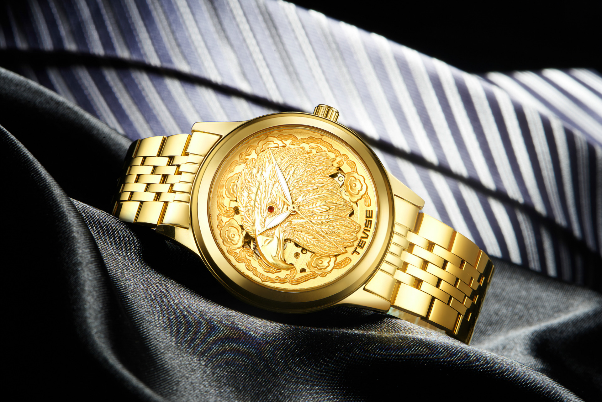 tevise/特威斯大鹰表全自动机械手表男士龙凤情侣机械表手表