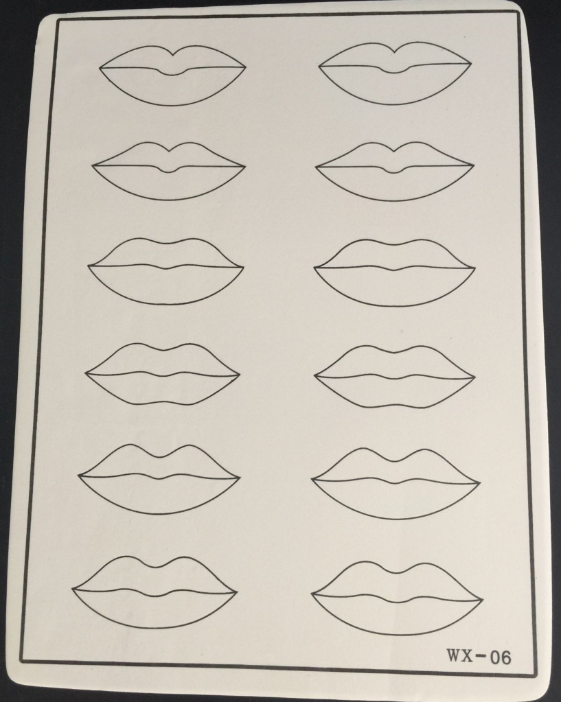 嘴唇练习皮眉毛眼睛练习皮眉形练习皮02眉形练习皮01韩式定妆眉眼唇