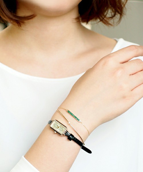 日系 轻奢 款925银镀黄金小豌豆手链 天然绿玛瑙堇青石榴石手链