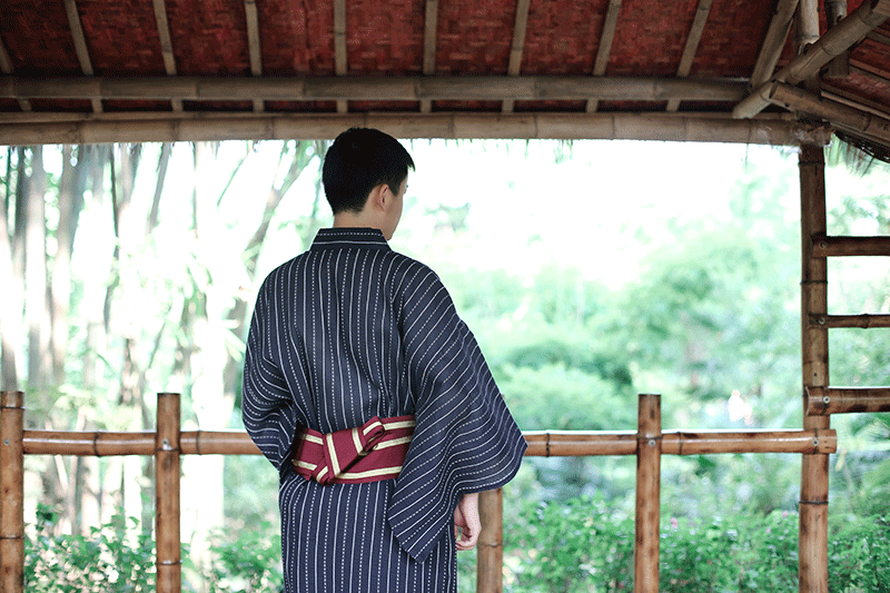 现货 和服男 武士和服 日本和服正装男士和服浴衣套装