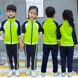 新款幼儿园园服秋冬季套装 小学生校服i批发儿童校服班服长袖