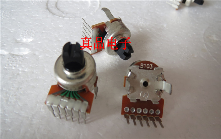 121型b103x2原装普耀ps双联b10k音响音响音量电位器 柄长6mm半柄