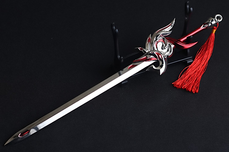 王者兵器模型李白凤求凰青莲剑仙带鞘30cm大号道具武器鞘刀合金