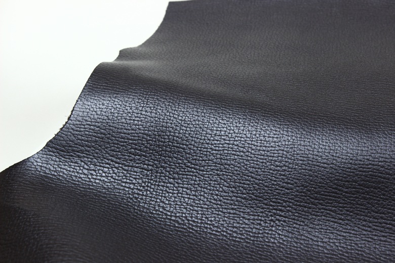 手掌纹头层牛皮 皱纹真皮面料大粗纹黄牛皮深蓝色头层箱包皮革