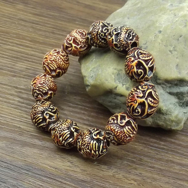 跑江湖地摊货源龙凤雕刻手链佛珠佛珠手链批发零售