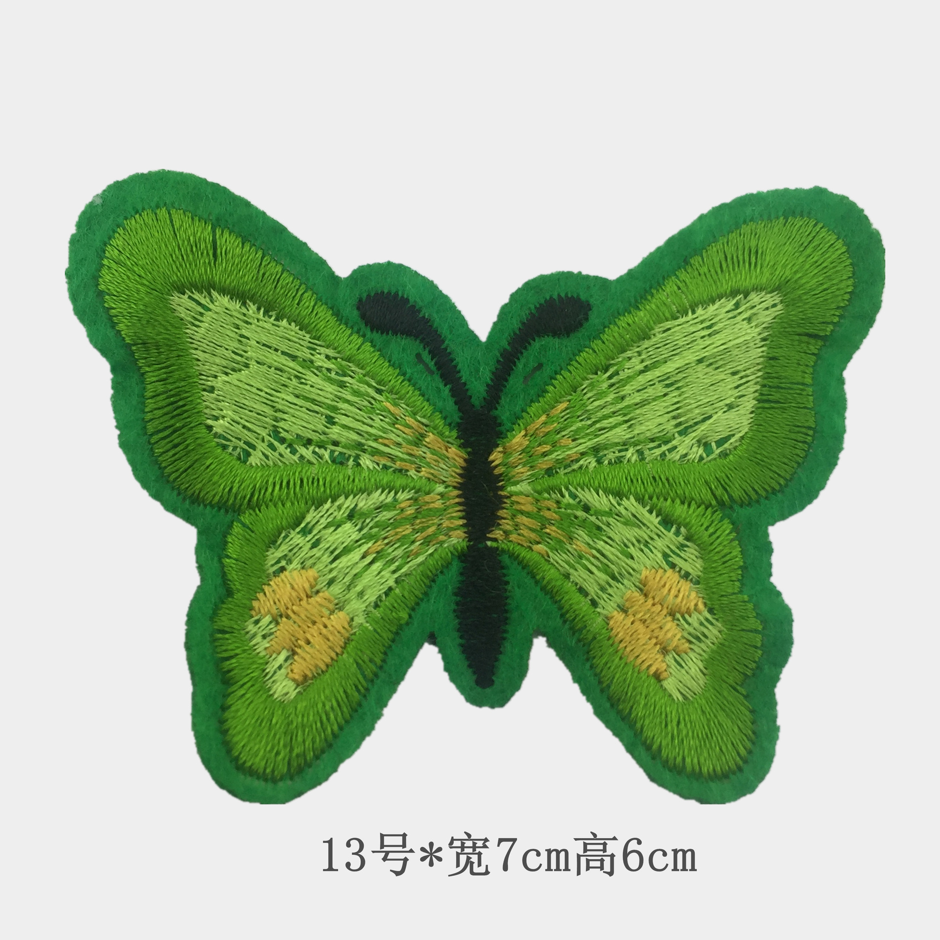 现货 童装服装辅料刺绣无胶衣服补丁章仔 全绣刺绣布贴 蝴蝶贴花