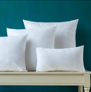 白色纯棉布料立体纤维填充枕芯腰枕 靠枕 抱枕 靠垫芯