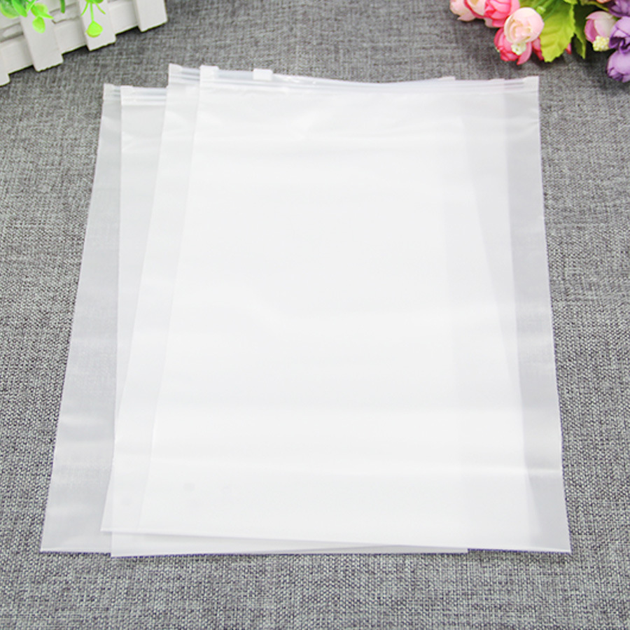 现货批发定做透明磨砂拉链袋 pe塑料自封袋 男女服装包装袋