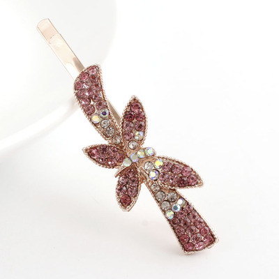 韩版高档潮流水晶发夹发饰头饰品批发流海夹一字夹合金镶钻发卡