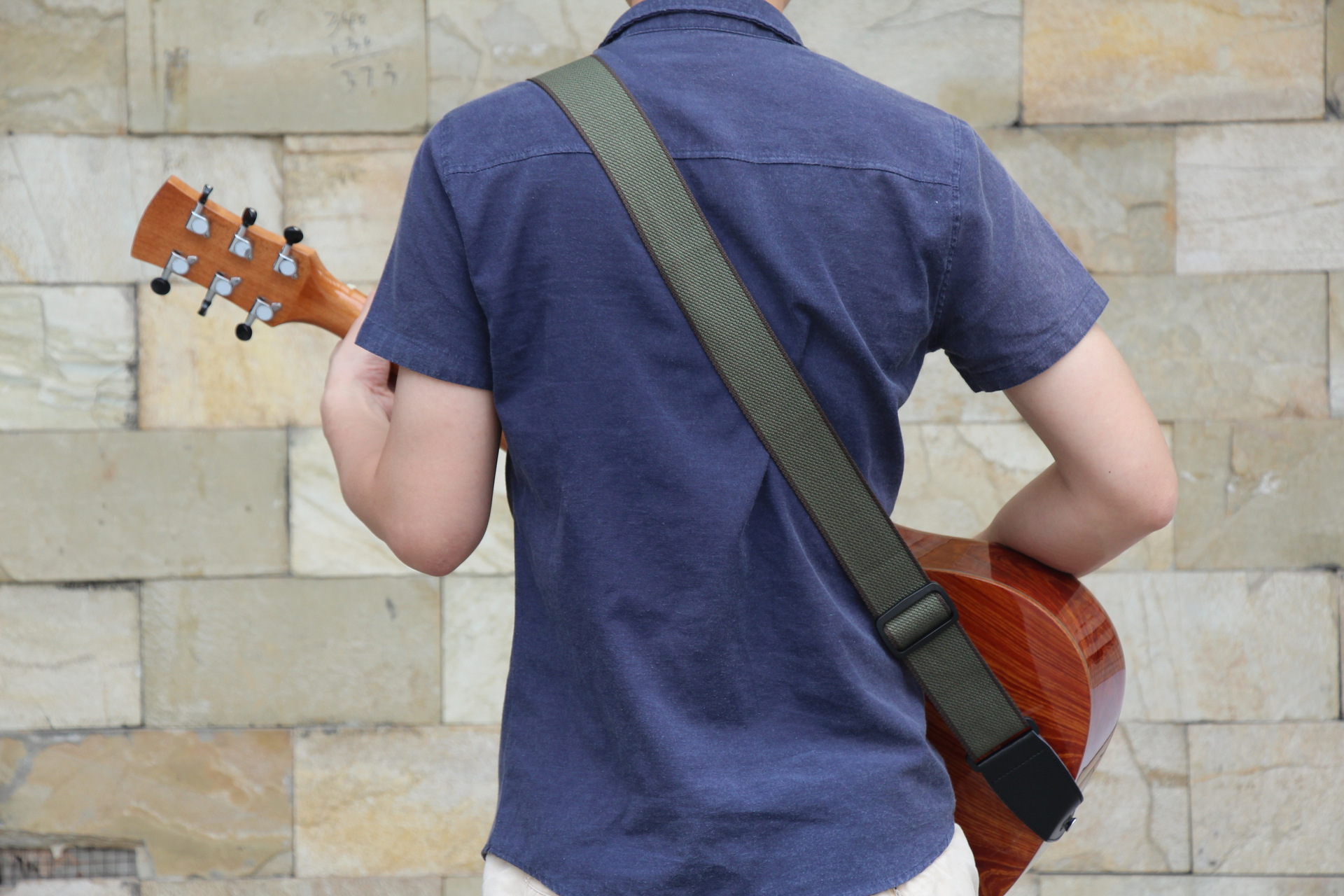 吉他背带 木吉他古典吉他背带 真皮革头帆布电吉他背带贝斯背带