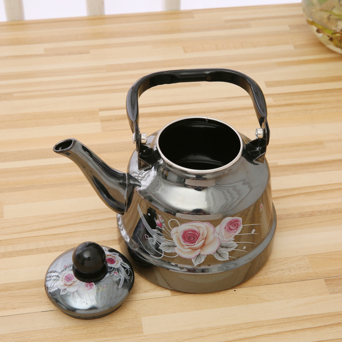 搪瓷壶现货批发 镜面釉古钟壶 环保搪瓷烧水壶 珐琅壶 出口-阿里巴巴