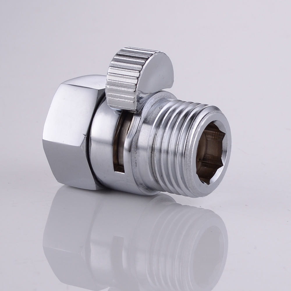 直通阀 4分 冷热水 全铜主体 直阀 止水阀 (亮银款)