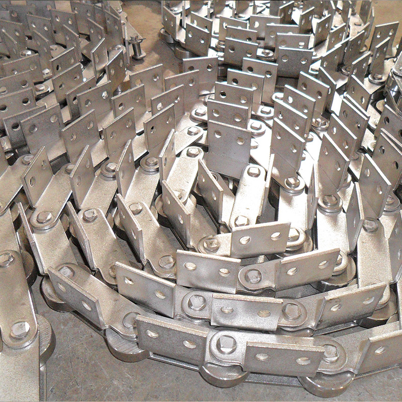 厂家直供06c单侧弯板链条5分带耳带孔碳钢工业链条口罩机链条