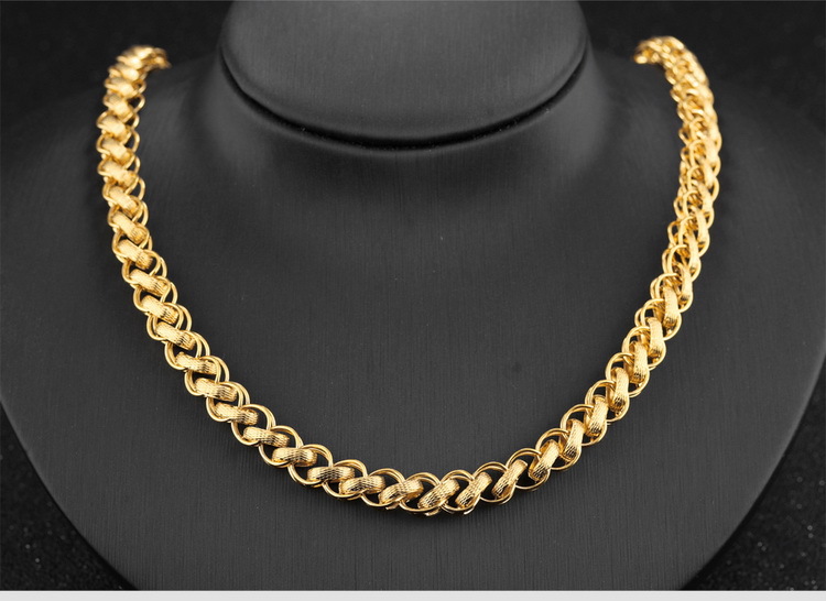 opk新品 镀18k金项链男士泰国龙头链 霸气粗大项饰 父亲节送礼