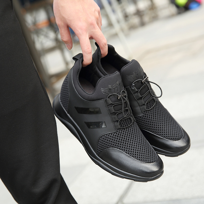 夏季内增高男鞋8cm休闲鞋网面网鞋透气增高鞋男士10cm皮鞋运动鞋6