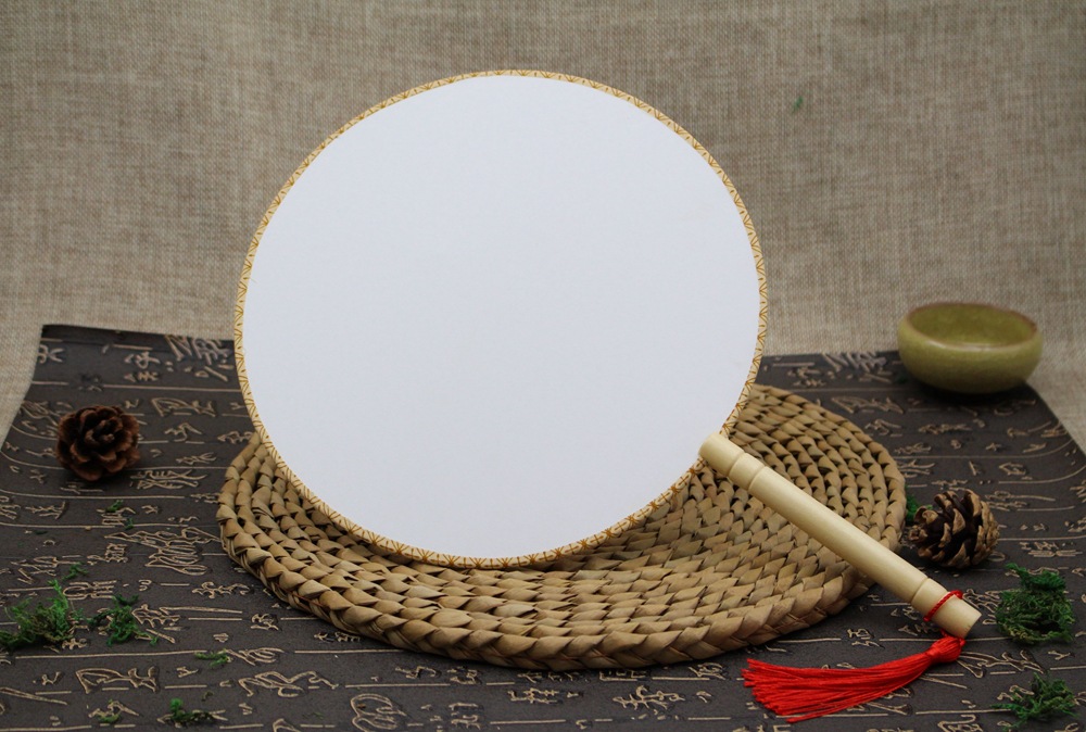 团扇扇子古风diy空白宫团扇儿童绘画婚礼新娘扇定制广告宣传小扇