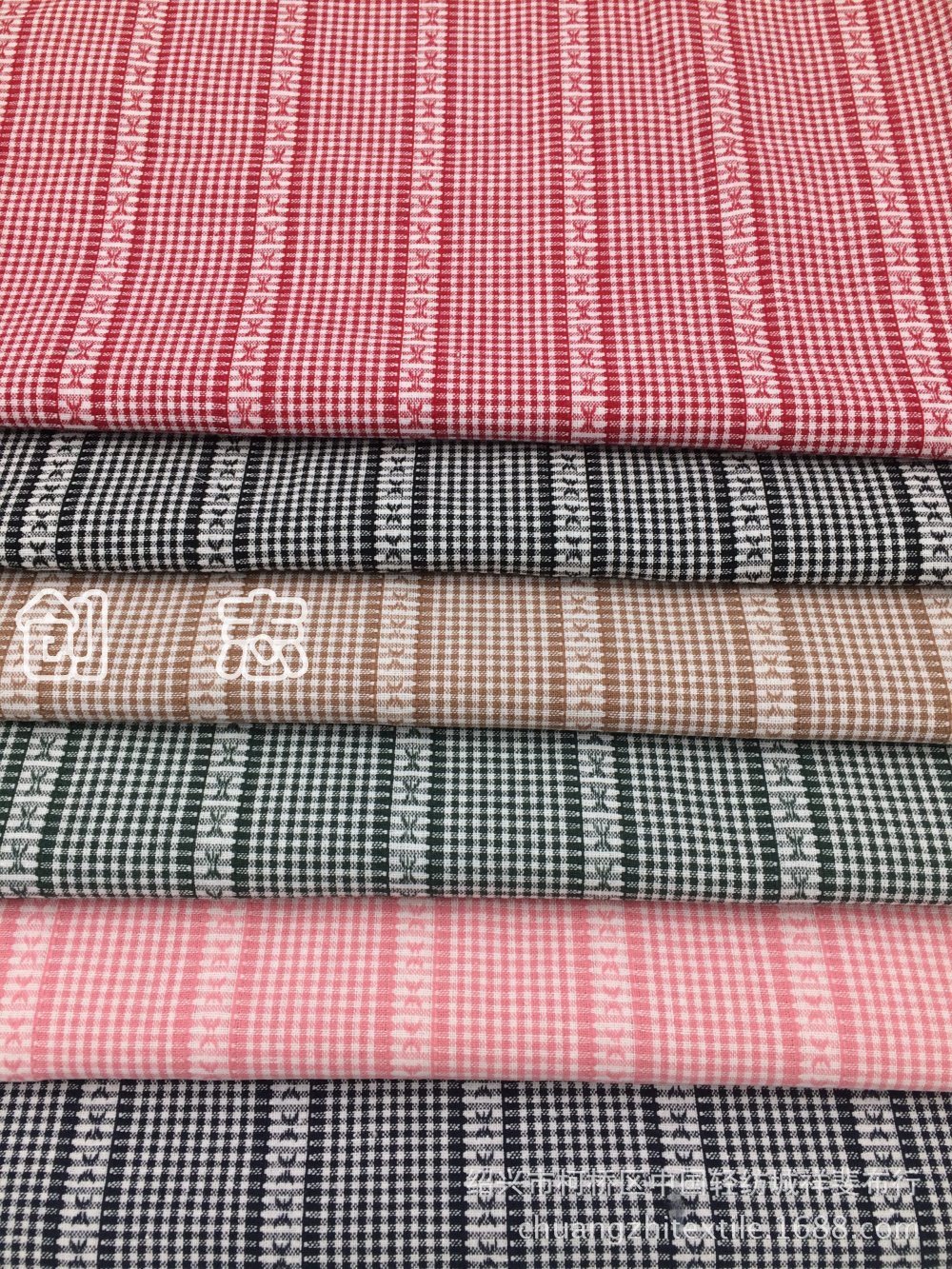 绞综布南通梭织提花色织布朝阳格淘现货面料织布厂女装童装