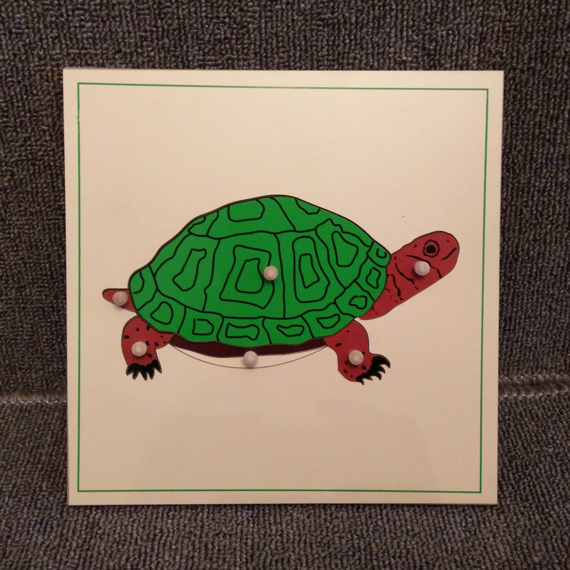 青蛙/乌龟/鱼/鸟/马动物嵌板及五层整理橱蒙氏科学早教益智玩教具