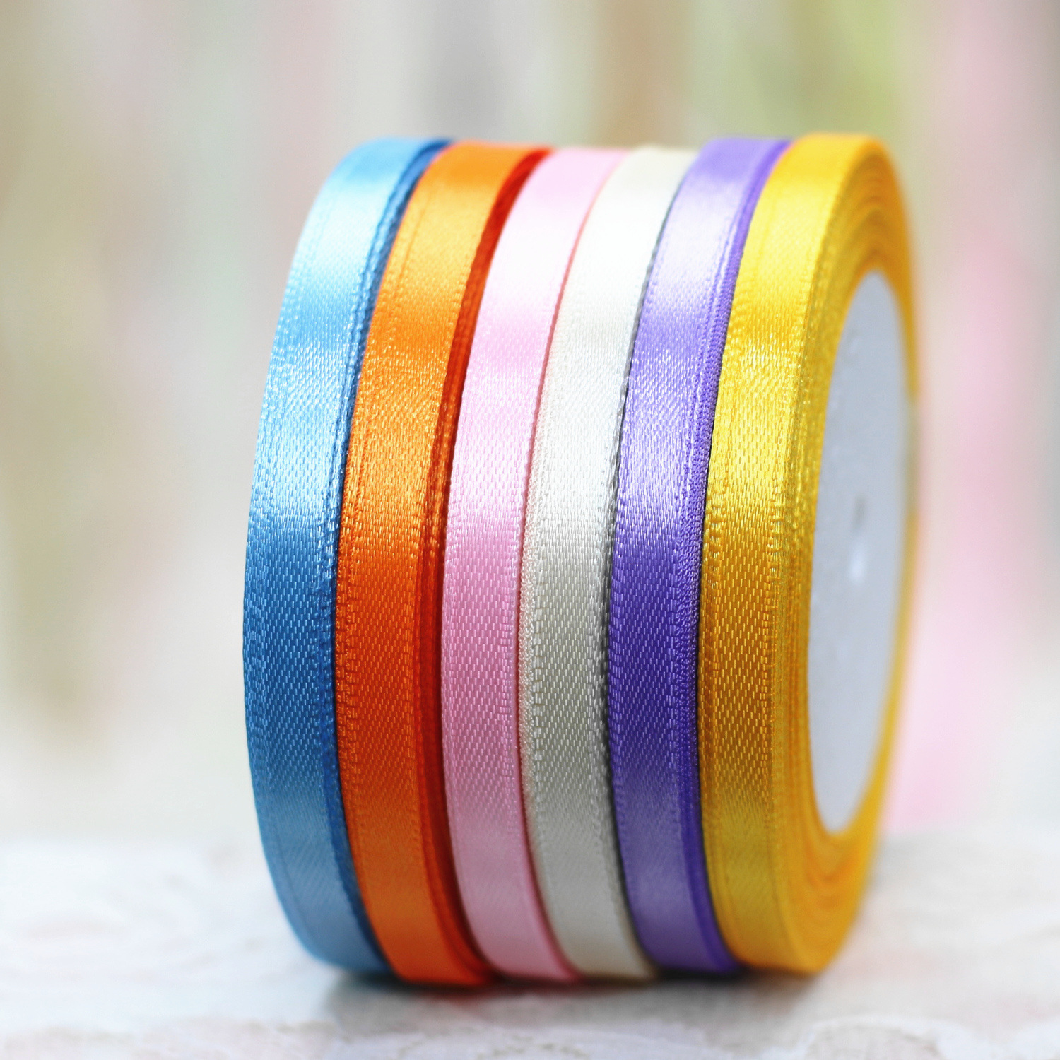 缎带6mm 优质丝带 礼盒包装书签绸带 规格齐全多种颜色 现货供应