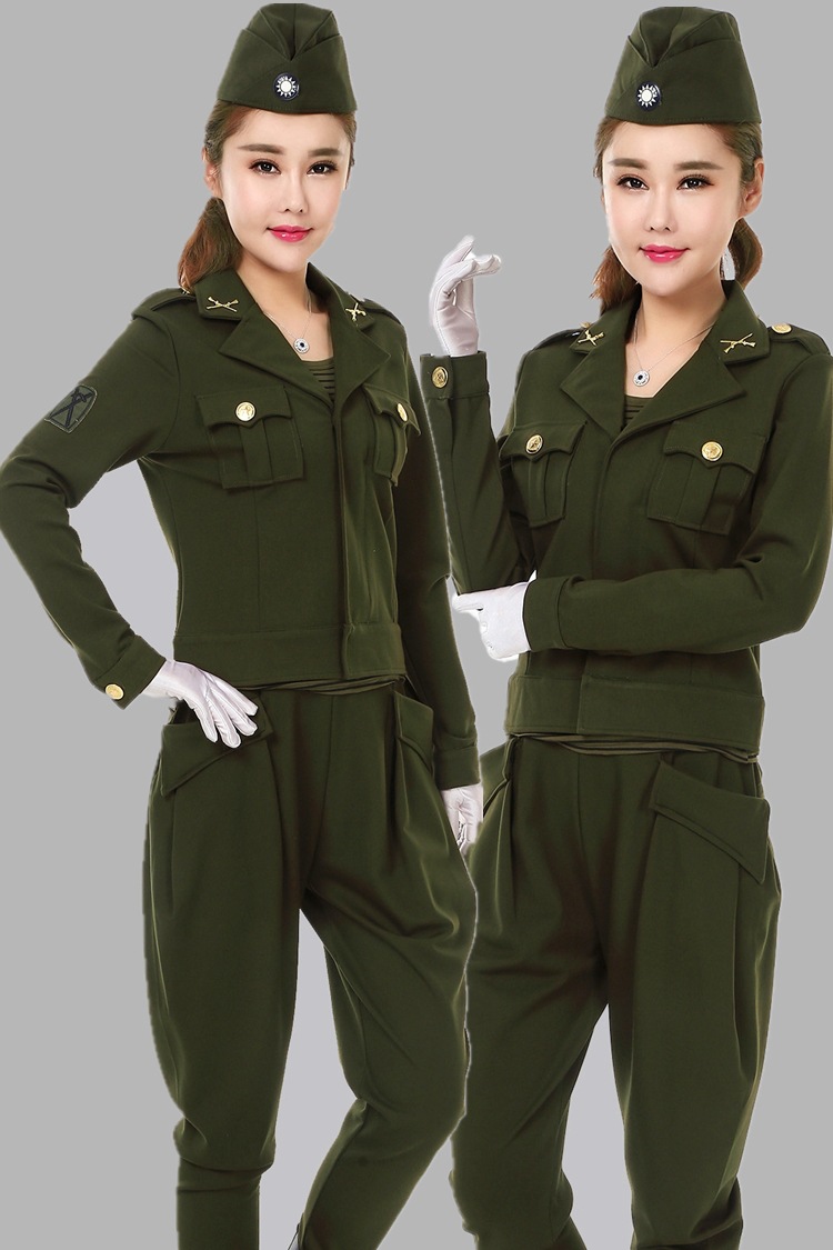 新品水兵舞军统特工服女装时尚卫衣加厚纯棉户外修身套装小翻领