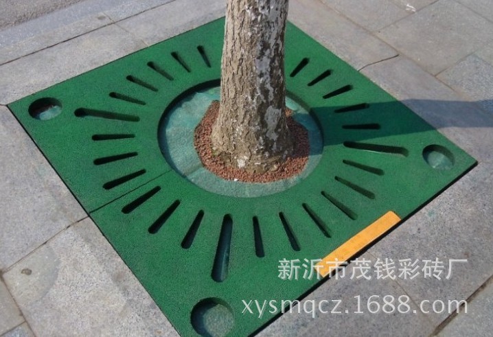 厂家直供预制圆形环保护树植草护坡砖太阳型方形混凝土水泥树围砖