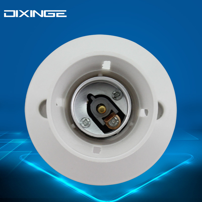 节能灯/led灯配件 e27螺旋螺口灯座 歪头吸顶灯头 e27斜口灯头