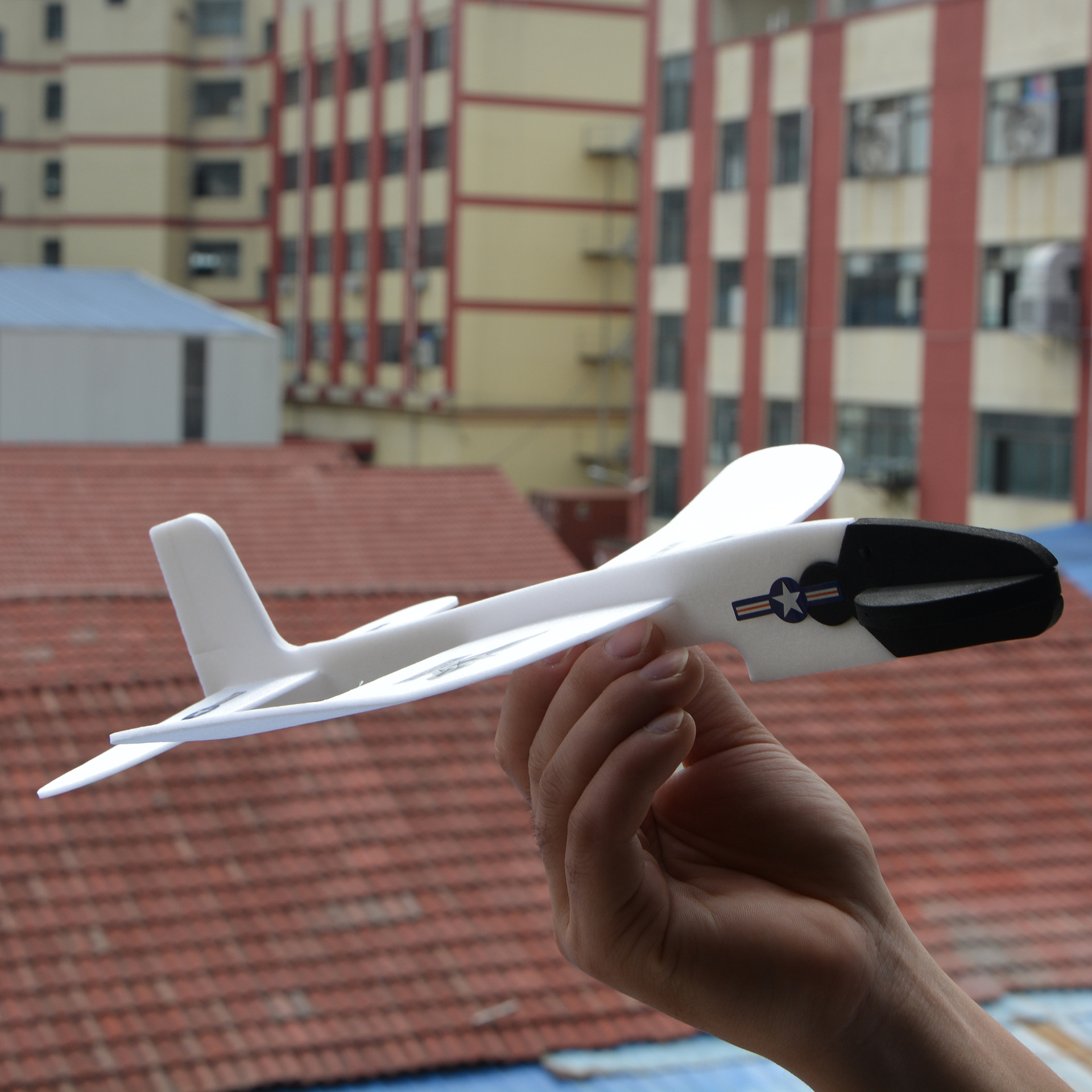 儿童航模泡沫飞机手抛滑翔机户外拼装手掷飞机模型泡沫飞机模型