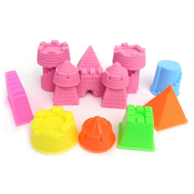 儿童玩具 魔塑沙塑料模具 沙子配件 城堡模具6件套 沙子模具