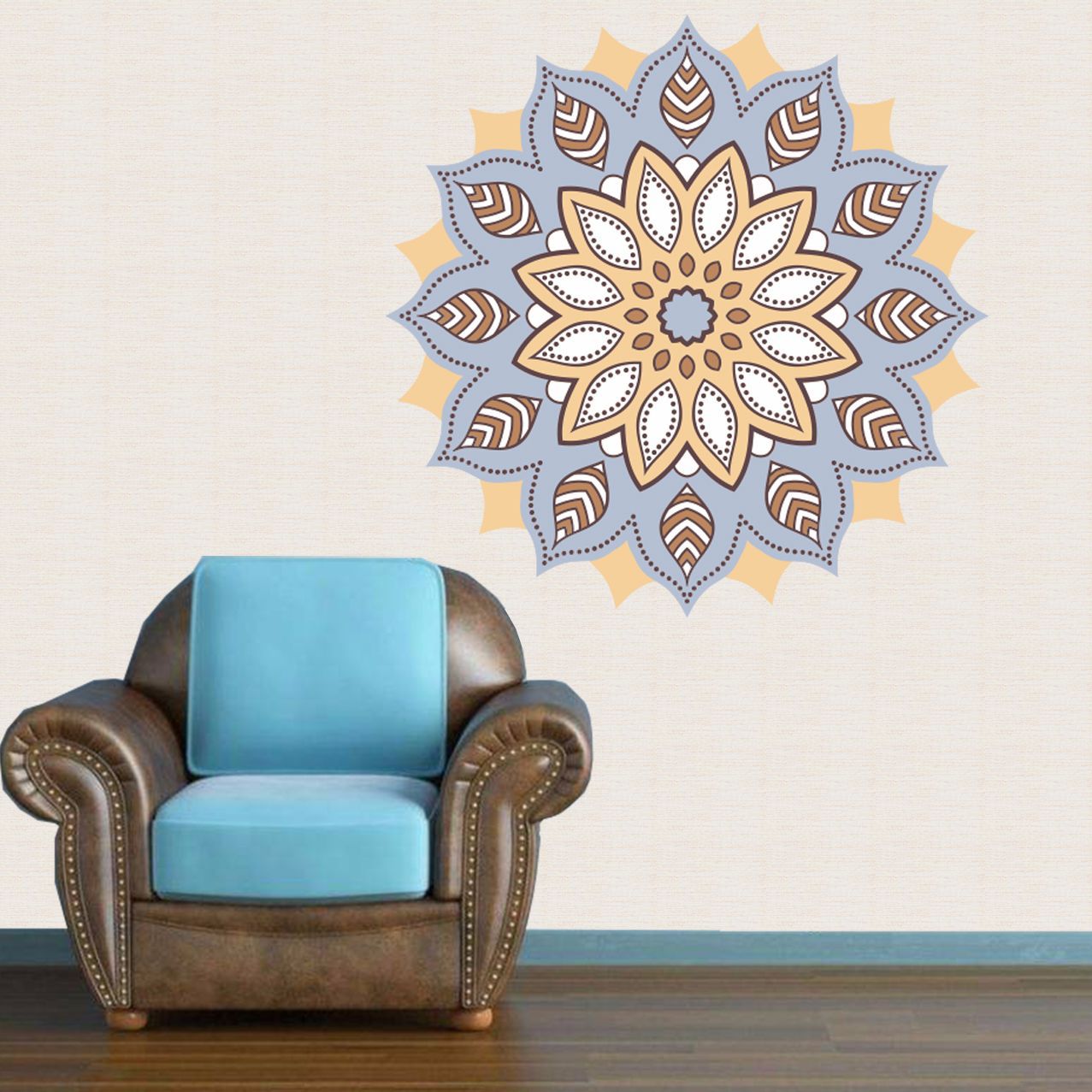 创意曼陀罗图案 外贸可移除防水美化家居墙贴墙纸 厂家直销mtl007