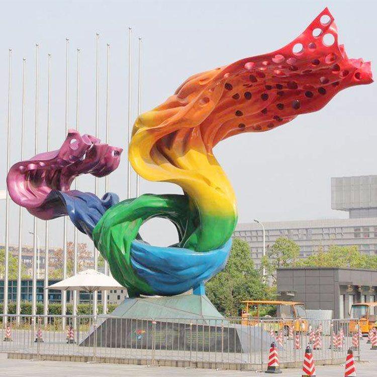 广东厂家定制广场大型景观雕塑城市公园创意造型不锈钢雕塑