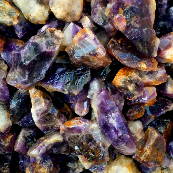 安居珠宝 长3-5厘米天然南非紫水晶单晶体原石 深紫晶