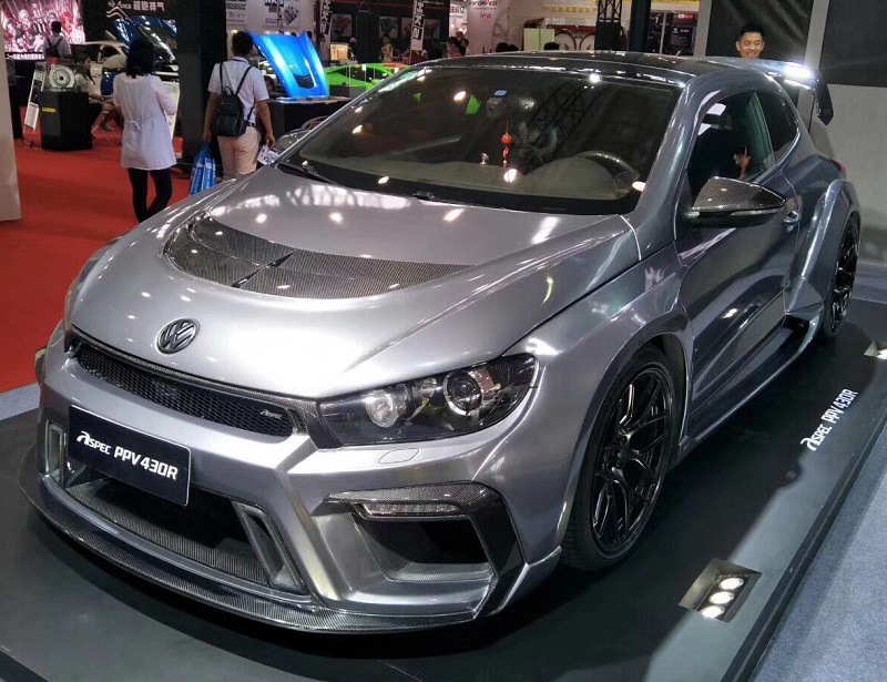 适用大众尚酷改装aspec宽体大包围前后杠侧裙机盖叶子板轮眉尾翼