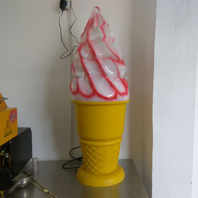 七彩灯光夜光冰激凌机 冰激凌成型机压花机 冰淇淋机 送压花盒