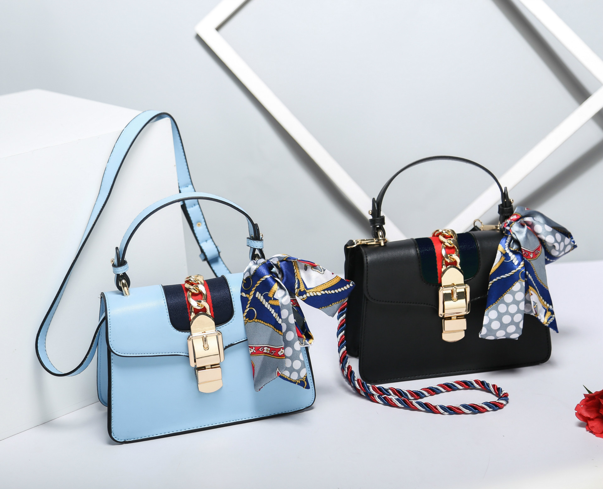 欢乐颂2曲筱绡王子文同款链条锁扣酒神包单肩斜挎手提包一件代发