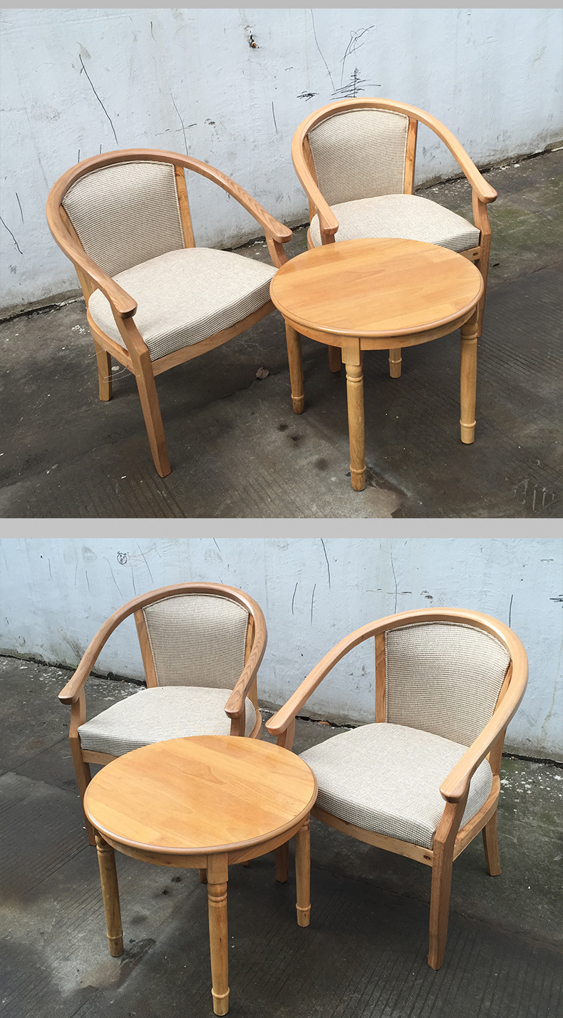 厂家供应新中式圈椅组合 批发实木软包椅 宾馆套房休闲圈椅