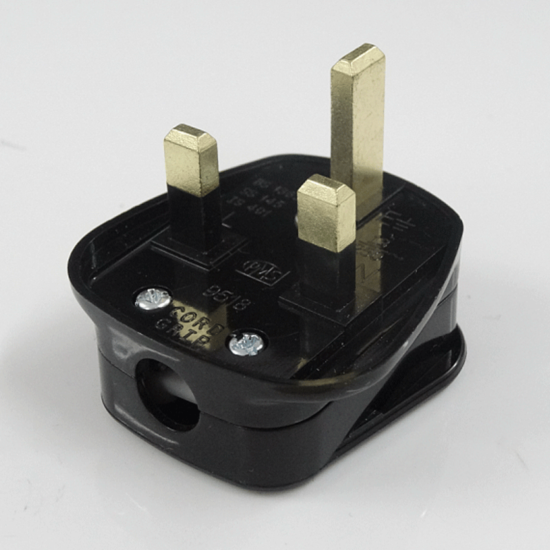 香港插头 接线带线胶13a带保险丝fuse插头